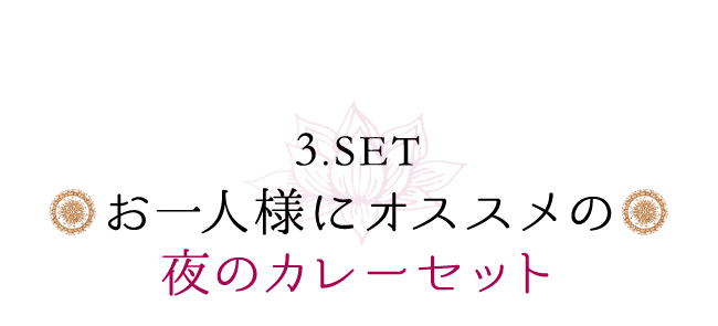 夜のカレーセット